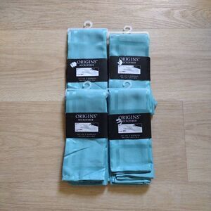 Set of 8 Origins Microfiber Polyester Lunch Dinner Napkins 19 x 19 Turquoise NEW